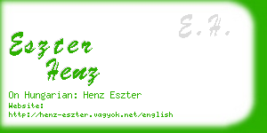 eszter henz business card